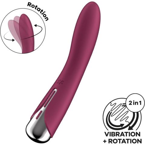 Satisfyer Spinning Vibe 1 Red – obrotowy wibrator punktu G IPX7
