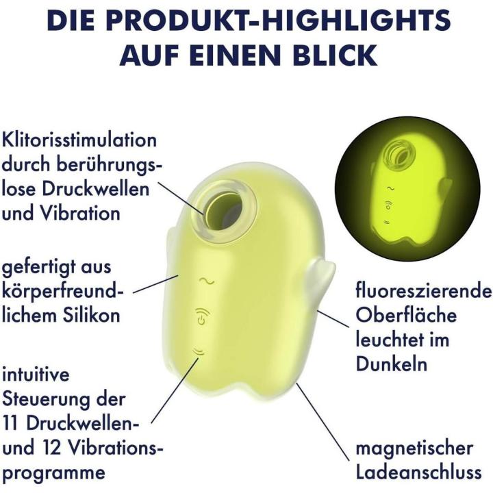 Satisfyer Glowing Ghost Yellow – stymulator łechtaczki Air Pulse IPX7