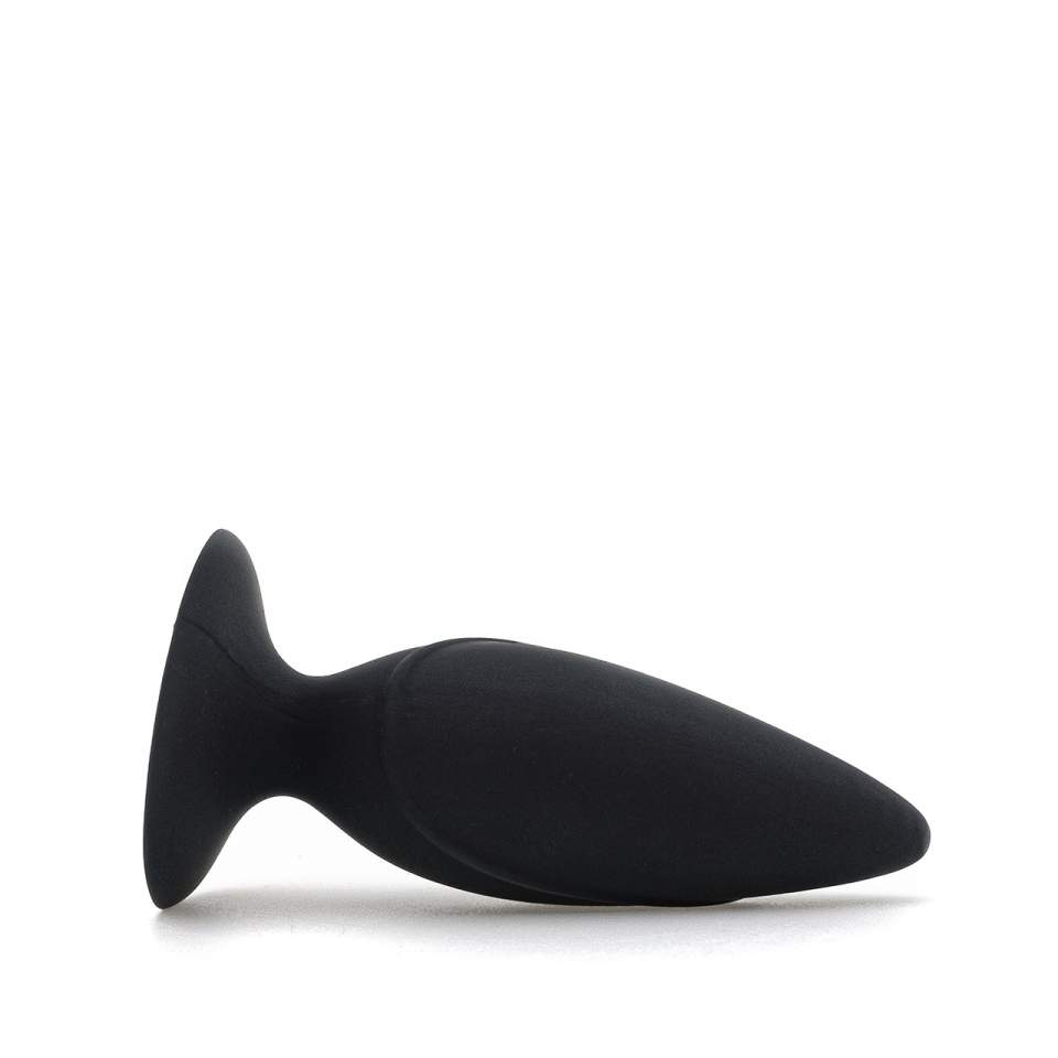 Czarny klasyczny korek analny z silikonu – średnica 4 cm