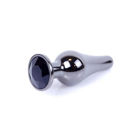 Metalowy korek analny z kryształem 9,5 cm – stal nierdzewna
