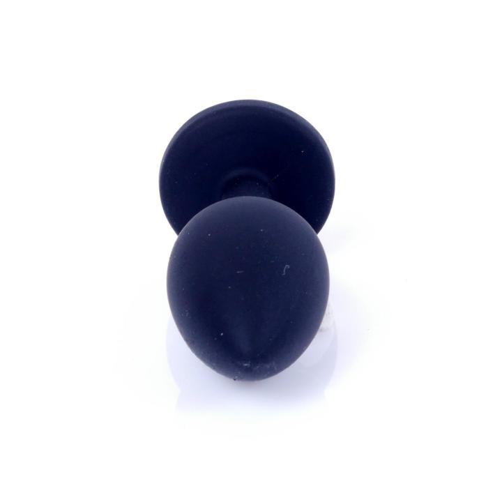 Korek analny silikonowy z kryształkiem 7 cm | Biżuteria analna