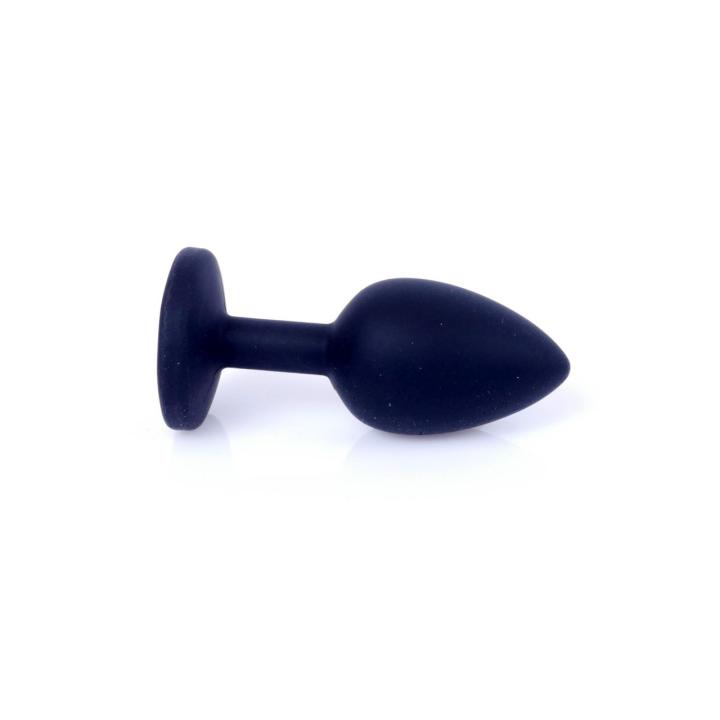 Korek analny silikonowy z kryształkiem 7 cm | Biżuteria analna