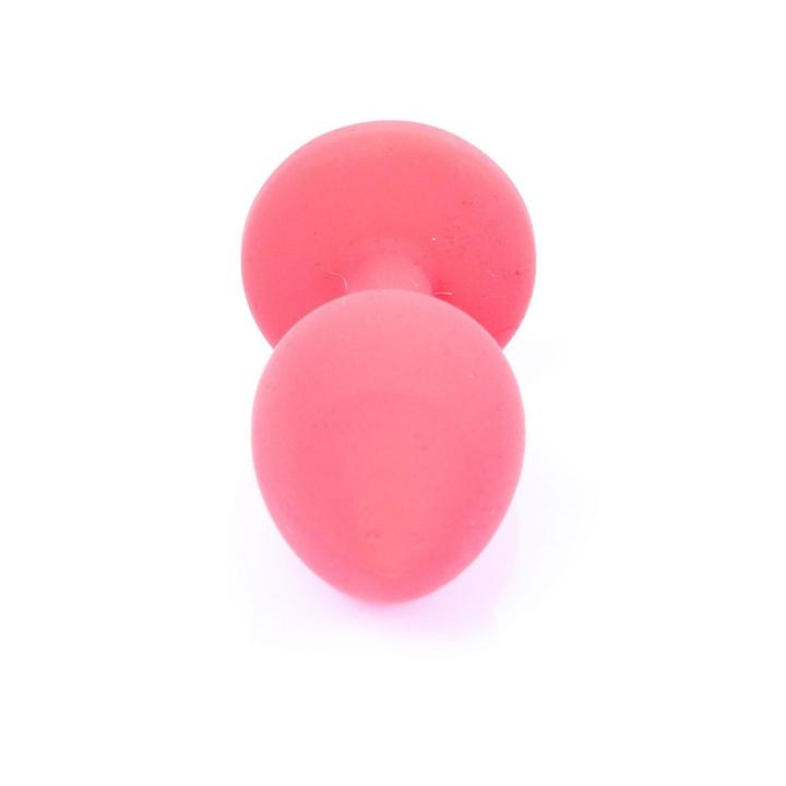 Silikonowy korek analny z niebieskim kryształem 7 cm – biżuteria analna