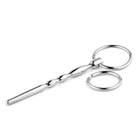 Metalowy plug do cewki 13 cm z pierścieniem – stal nierdzewna
