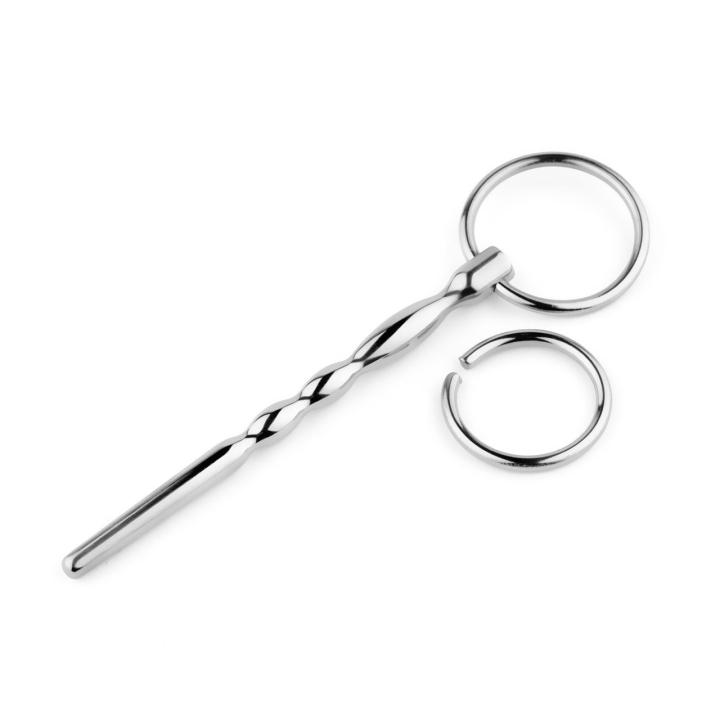 Metalowy plug do cewki 13 cm z pierścieniem – stal nierdzewna