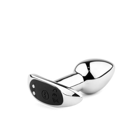 Metalowy plug analny S z wibracjami i pilotem | IPX7