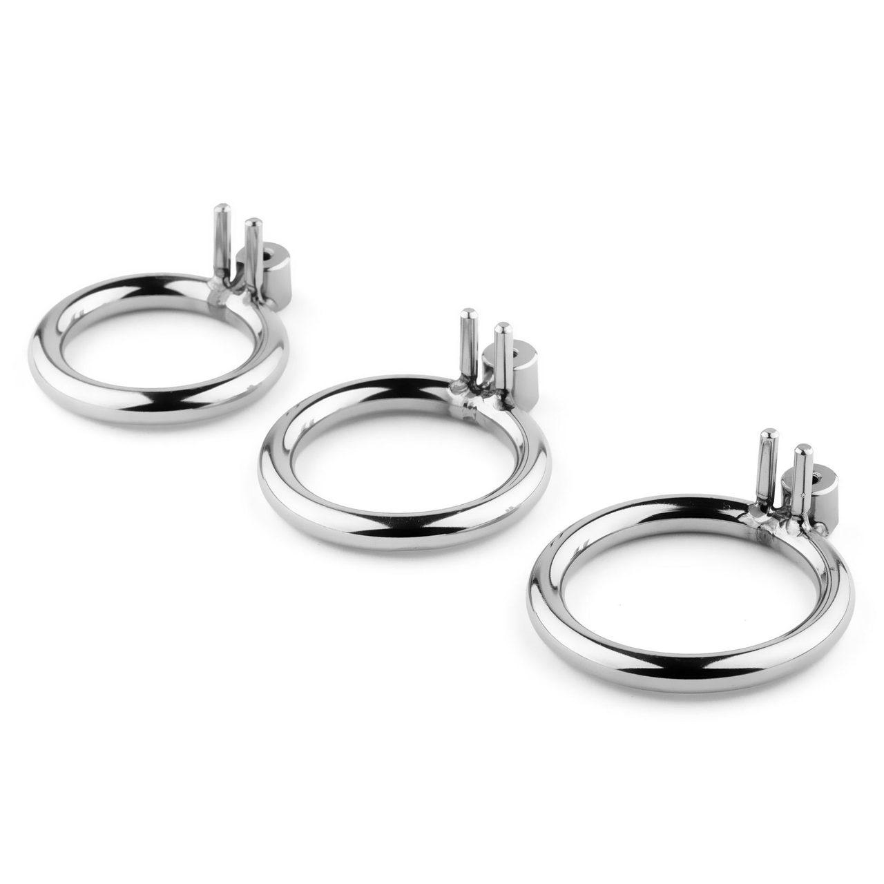 Metalowa klatka na penisa stal nierdzewna + 3 pierścienie | Loris.pl
