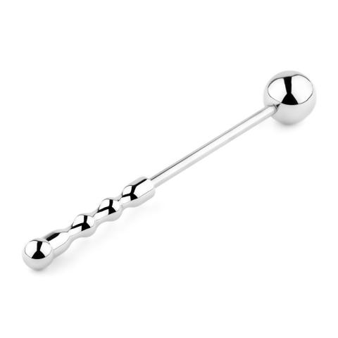 Stalowy korek analny z uchwytem 27,5 cm – polerowana stal