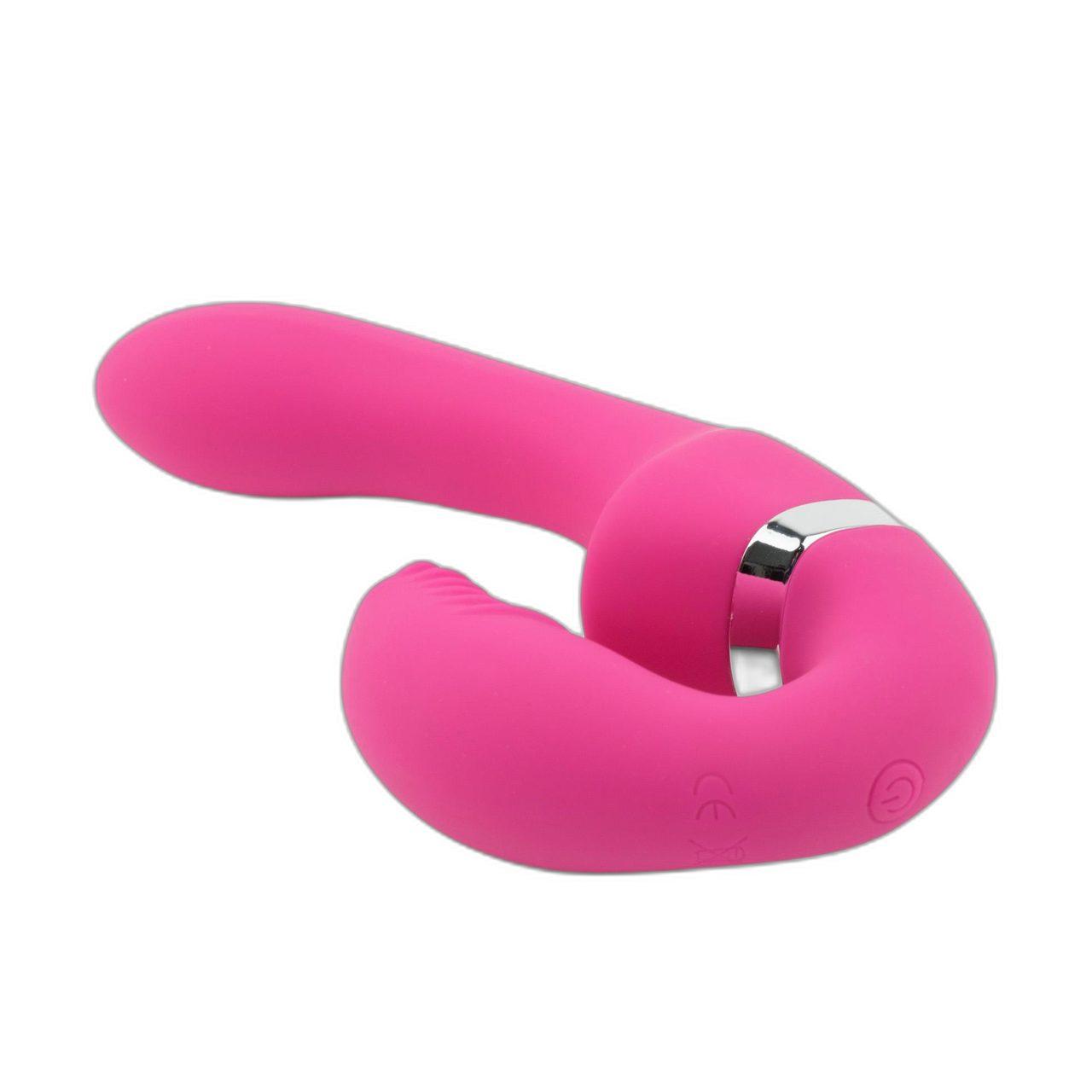 Wibrator dual do punktu G i łechtaczki z pilotem | Silikon IPX4 | Loris.pl