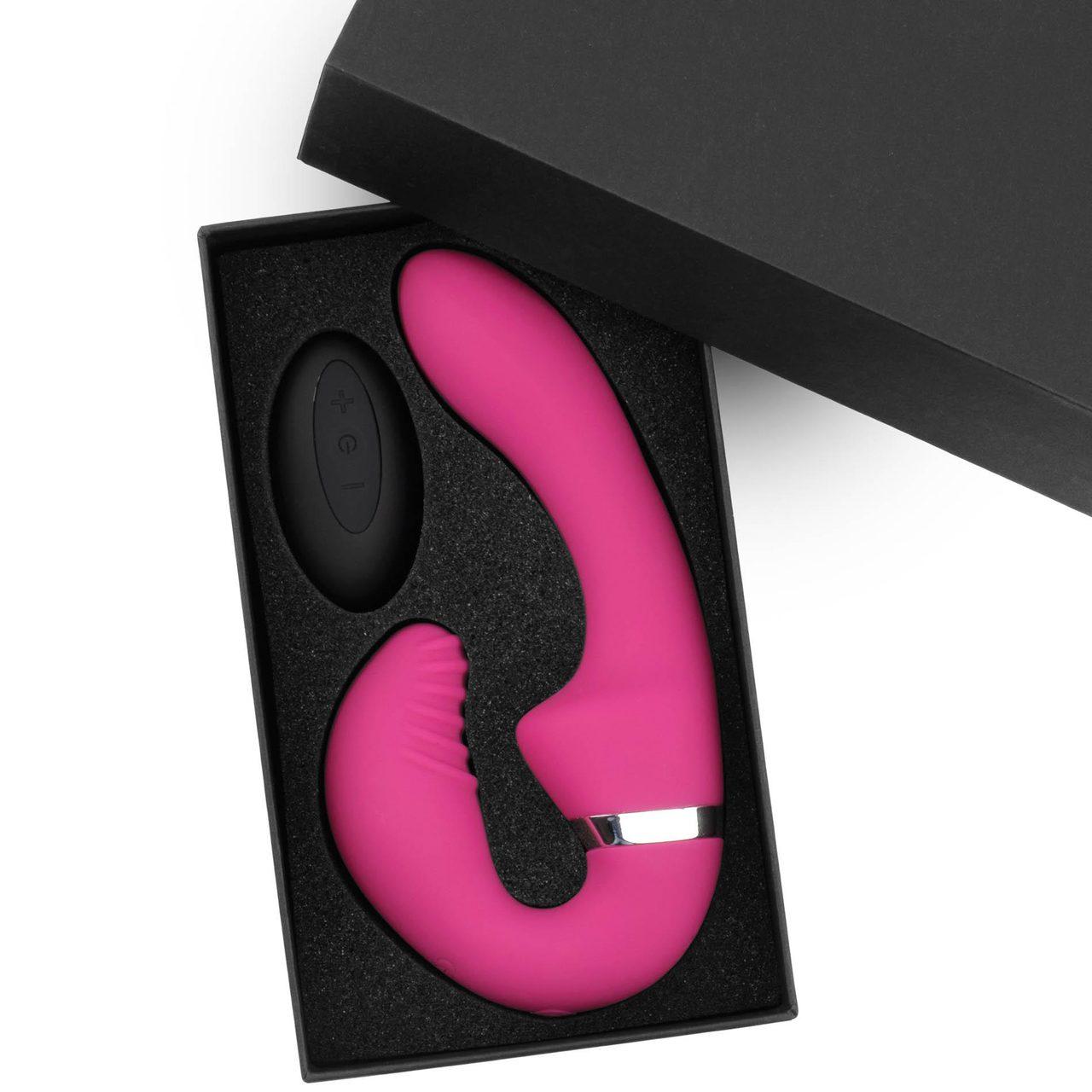 Wibrator dual do punktu G i łechtaczki z pilotem | Silikon IPX4 | Loris.pl