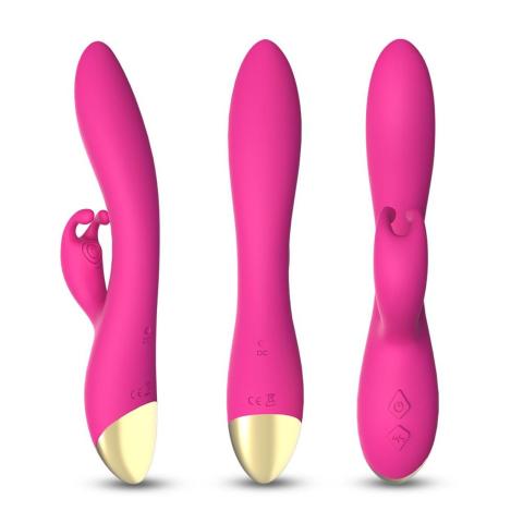 Różowy wibrator króliczek silikonowy – 9 trybów, wodoodporny, USB