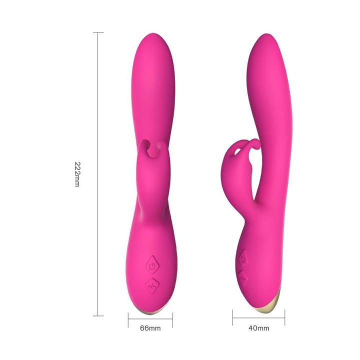 Różowy wibrator króliczek silikonowy – 9 trybów, wodoodporny, USB
