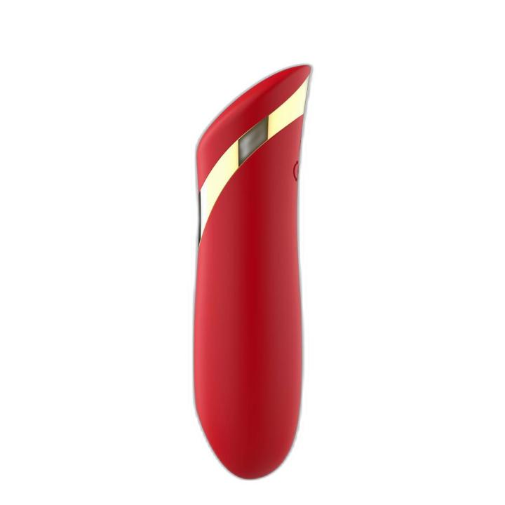 Mini wibrator w formie szminki 10 cm czerwony | 10 trybów | USB