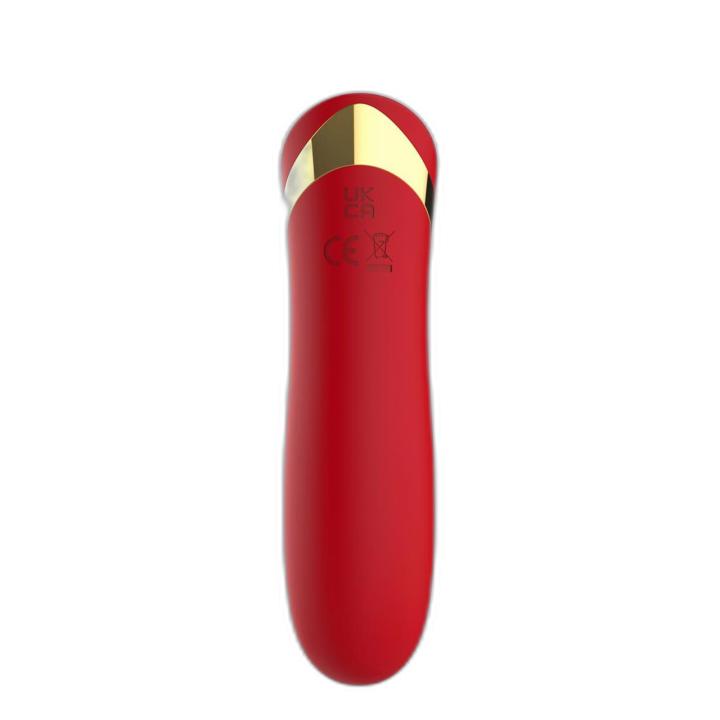 Mini wibrator w formie szminki 10 cm czerwony | 10 trybów | USB