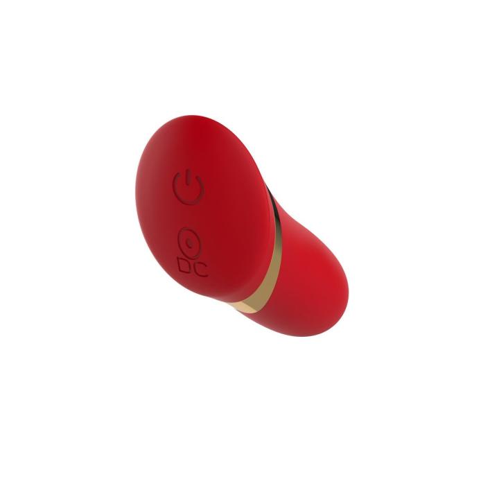 Mini wibrator w formie szminki 10 cm czerwony | 10 trybów | USB