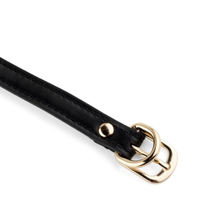 Czarny knebel BDSM z silikonową kulką 4 cm i regulowanym paskiem