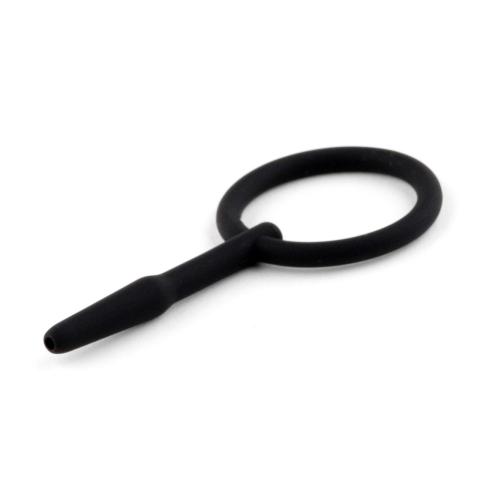 Silikonowy penis plug z kanałem 8,5 cm – smukły, dyskretny