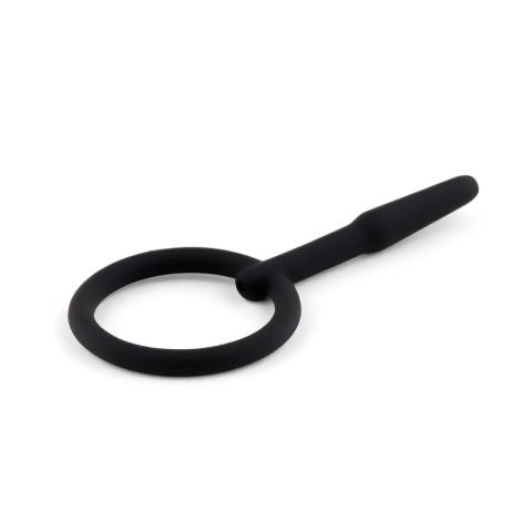 Silikonowy penis plug z kanałem 8,5 cm – smukły, dyskretny