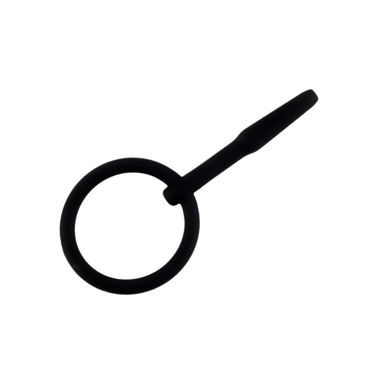 Silikonowy penis plug z kanałem 8,5 cm – smukły, dyskretny