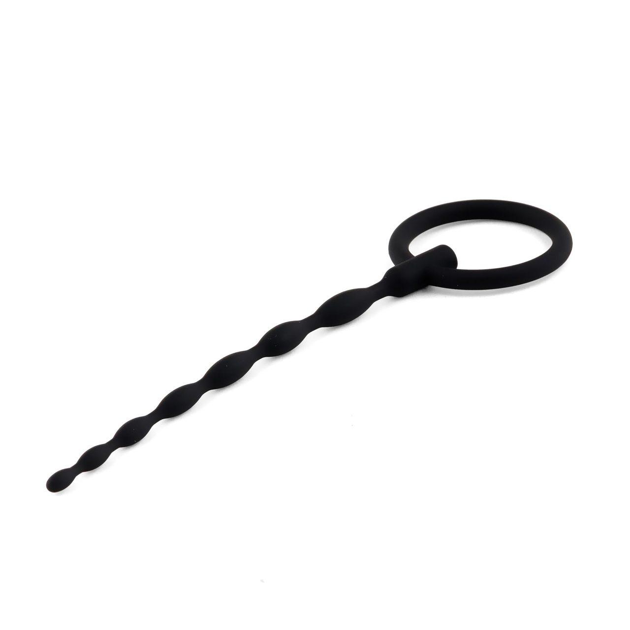 Silikonowy penis plug 16 cm z pierścieniem | Dyskretna stymulacja