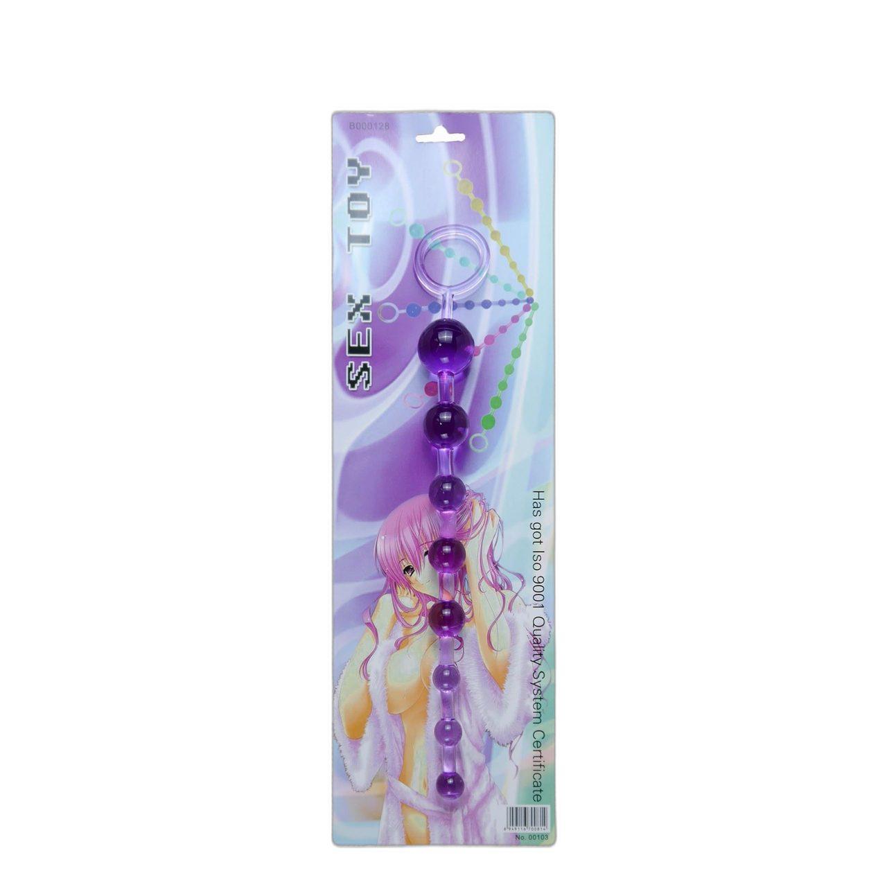 Fioletowe kulki analne 29 cm, stopniowane 12–28 mm | Loris.pl