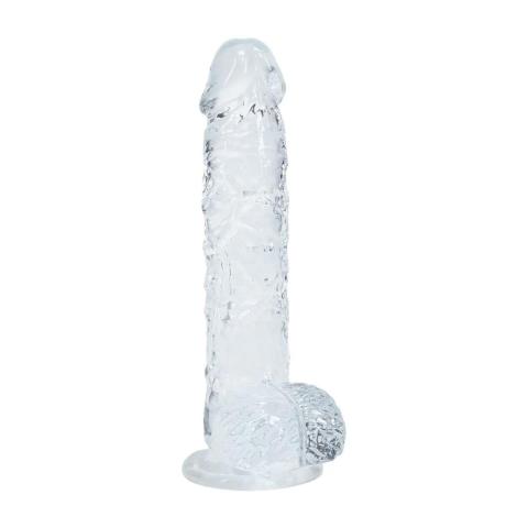 Transparentne realistyczne dildo 12,7 cm z przyssawką