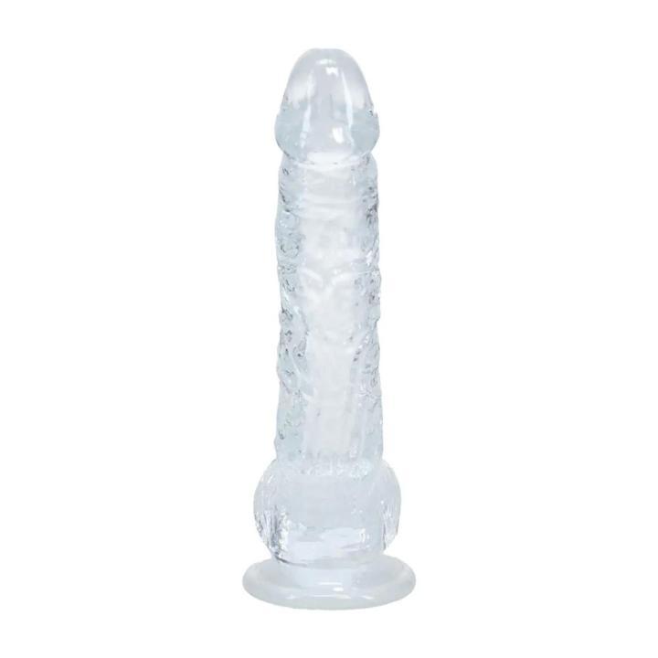 Transparentne realistyczne dildo 12,7 cm z przyssawką