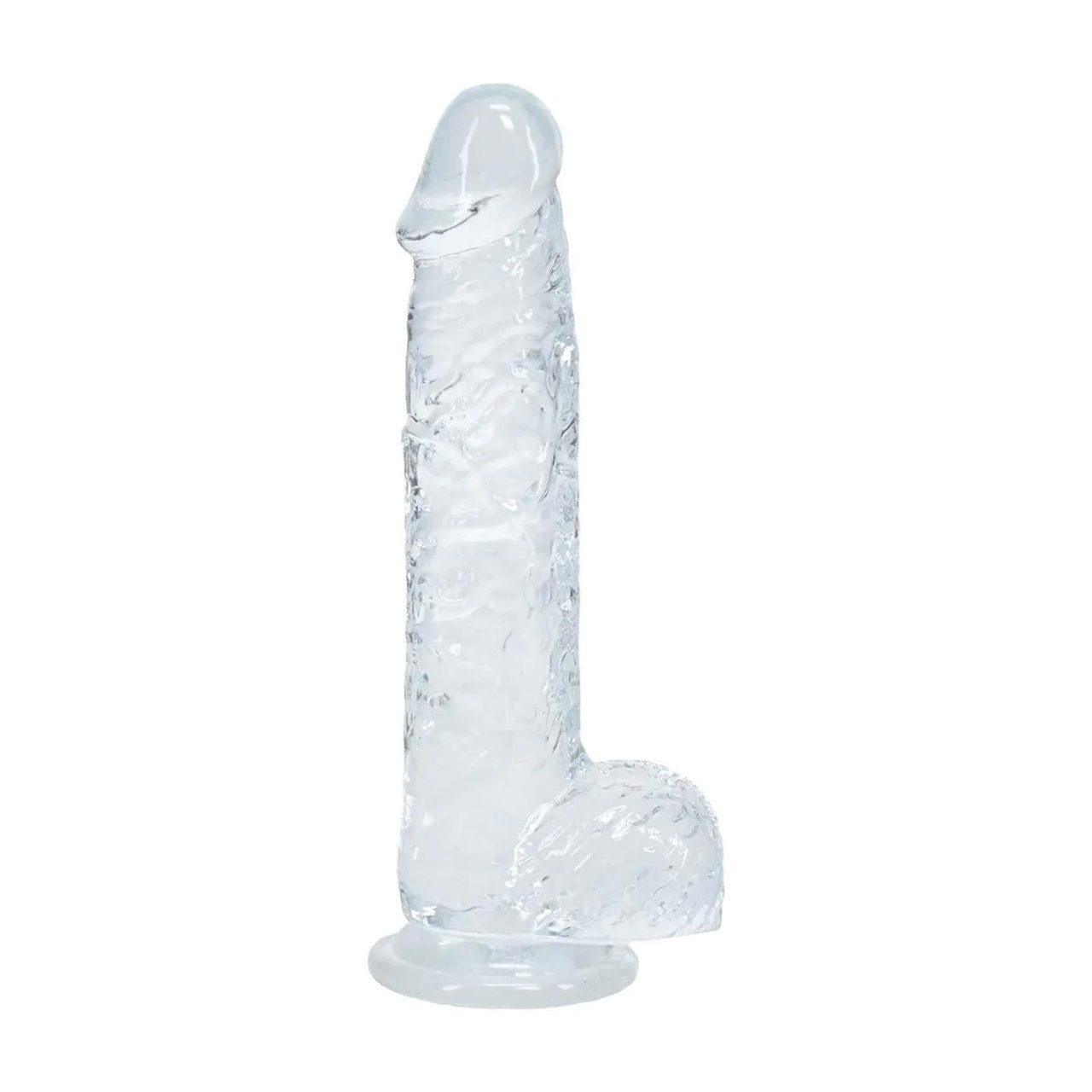 Transparentne realistyczne dildo 12,7 cm z przyssawką | Loris.pl