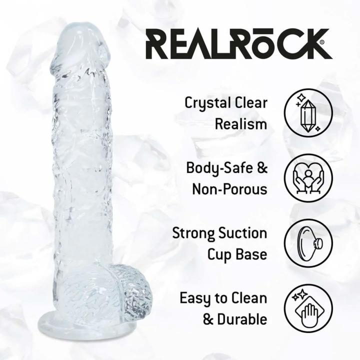 Transparentne realistyczne dildo 12,7 cm z przyssawką