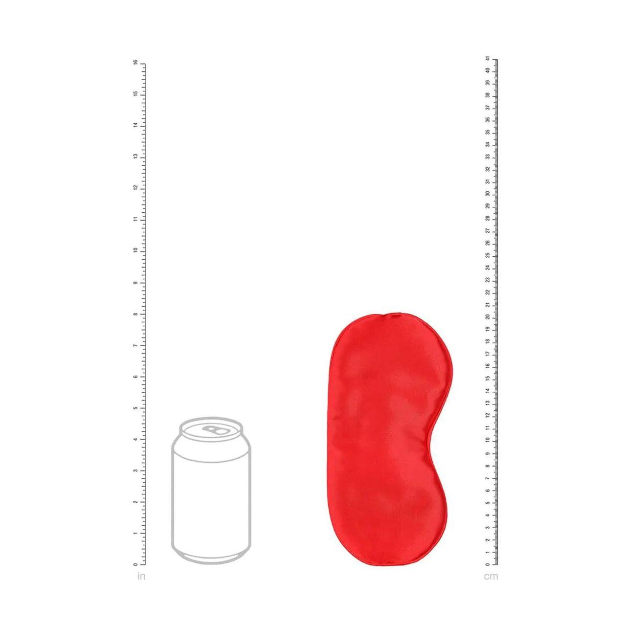 Czerwona satynowa opaska na oczy BDSM – maska do gry zmysłów | Loris.pl