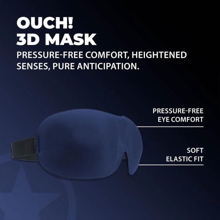 Opaska na oczy 3D granatowa bez ucisku – maska BDSM