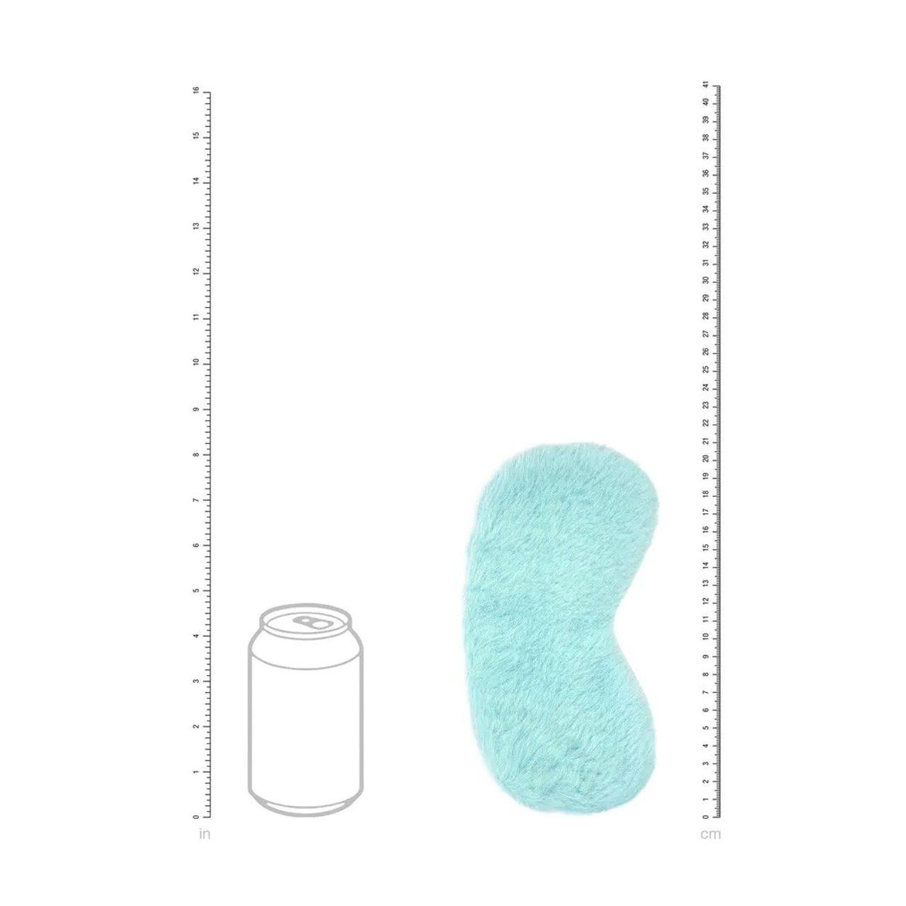 Puszysta opaska na oczy BDSM błękitna | Loris.pl