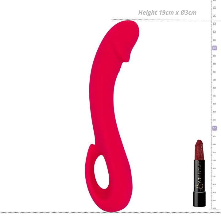 Elastyczny wibrator do punktu g 19,4 cm | ładowanie usb i pętla na palec