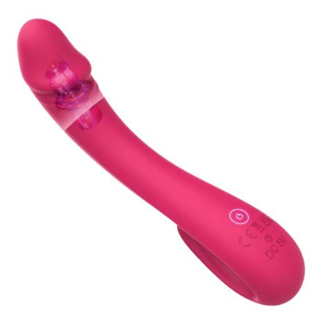 Elastyczny wibrator do punktu g 19,4 cm | ładowanie usb i pętla na palec