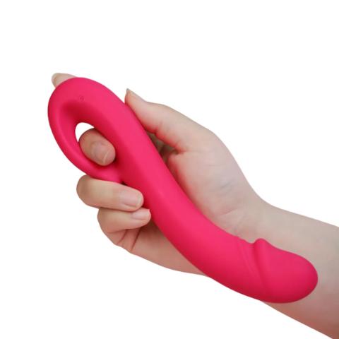 Elastyczny wibrator do punktu g 19,4 cm | ładowanie usb i pętla na palec