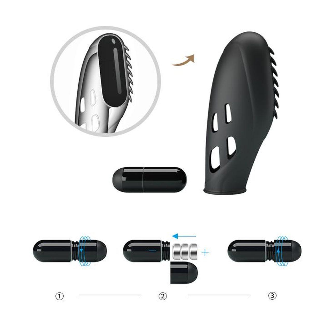 Wibrująca nakładka na palec silikonowa 7,8 cm | Loris.pl