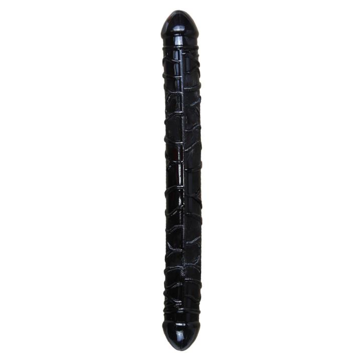 Podwójne dildo elastyczne 33,5 cm czarne | Loris.pl