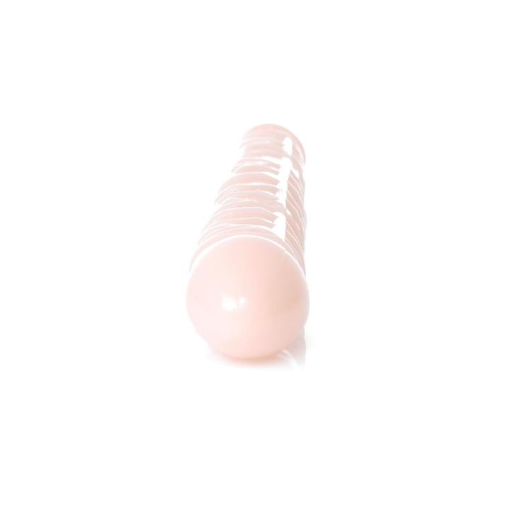 Cieliste podwójne dildo elastyczne 33,5 cm – zabawa solo i w parze