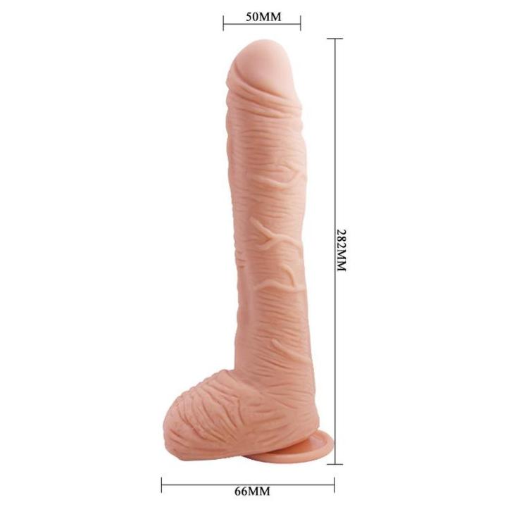 Realistyczne dildo z przyssawką 27,5 cm cieliste, zakrzywione na punkt g
