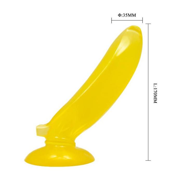 Żelowe dildo z przyssawką żółte – wodoodporne