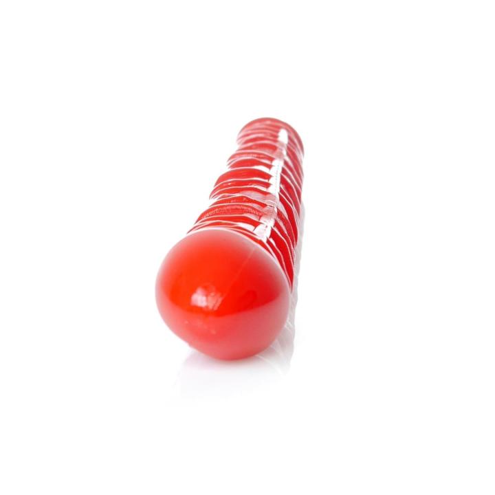 Czerwone podwójne dildo elastyczne 33,5 cm
