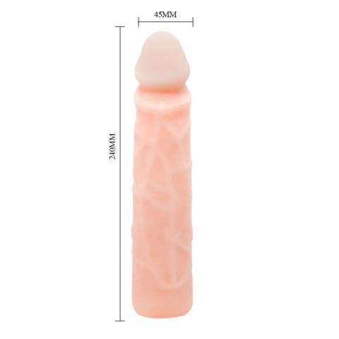 Cieliste realistyczne dildo 24 cm z cyberskóry | Elastyczne i wodoodporne