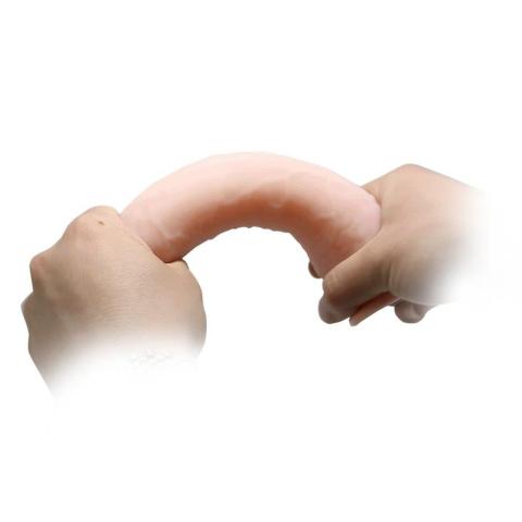 Realistyczne dildo z przyssawką 24 cm cieliste | Elastyczne TPR