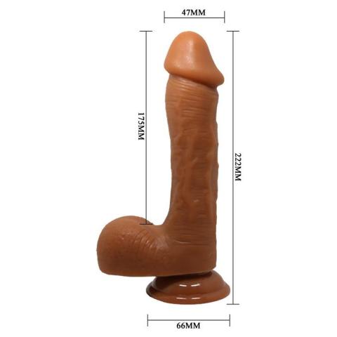 Realistyczne dildo z przyssawką TPR wodoodporne