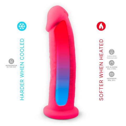 Realistyczne dildo 22,5 cm różowe z przyssawką i do uprzęży
