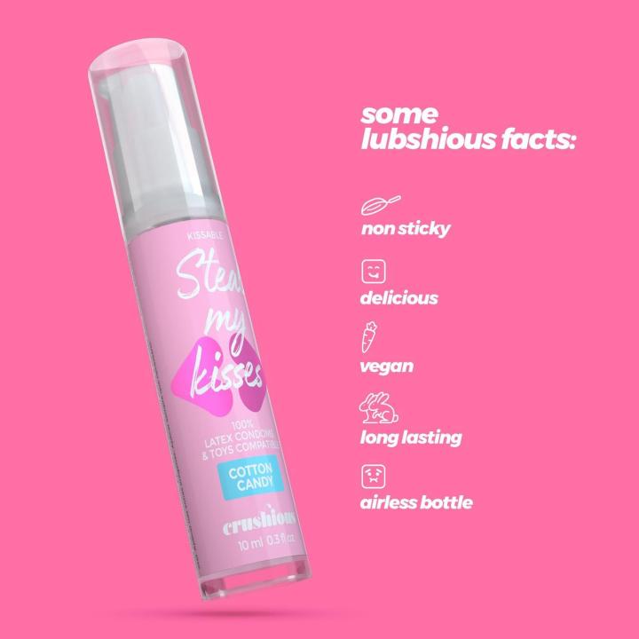 Smakowy lubrykant wodny cotton candy 10 ml | Jadalny żel intymny