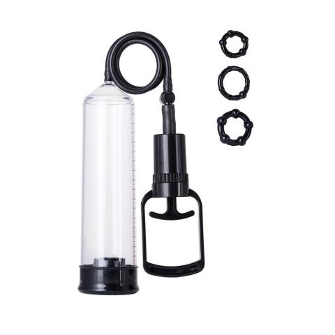 Pompka próżniowa do penisa 23,5 cm z PVC - czarna