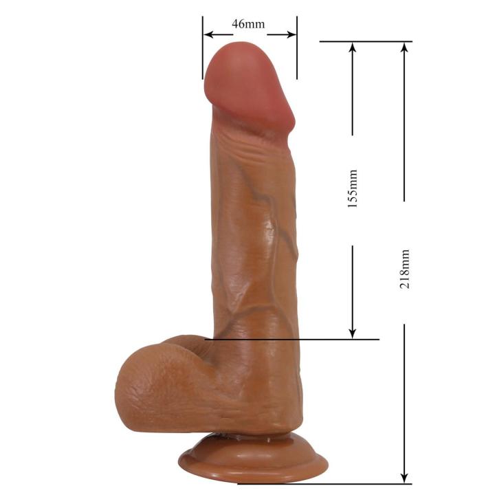 Realistyczne dildo z przyssawką 21,3 cm do punktu g | Loris.pl