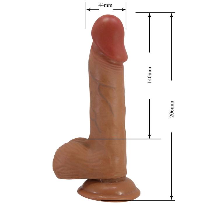 Realistyczne dildo z przyssawką 20,6 cm – zakrzywione do punktu G