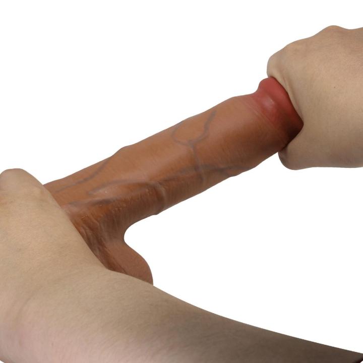 Realistyczne dildo z przyssawką 20,6 cm – zakrzywione do punktu G